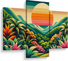 Obraz - Pestrofarebný západ slnka (90x60 cm)