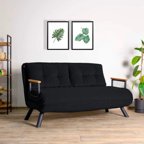 Pohovka futon  Sandy (čierna). Vlastná spoľahlivá doprava až k Vám domov. 1062315