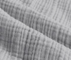 Mušelínová posteľná bielizeň, sivá, štandardná veľkosť