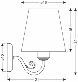Nástenná lampa FIREZ 1xE27/40W/230V biela/šedá