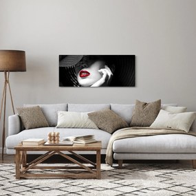 Obraz - Žena s klobúkom (120x50 cm)