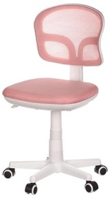Detská stolička KA-C801 PINK, ružová sieťovina, biely plastový kríž