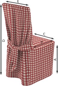 Návlek na stoličku farba produktu červená látka vzorované