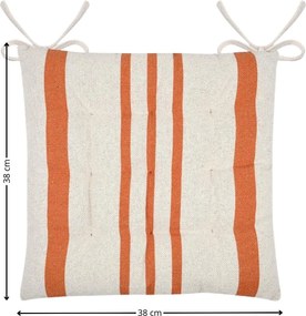 Podsedák Manduel 38x38 cm bílý/oranžový