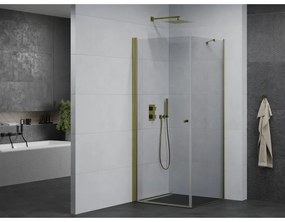 Mexen Pretoria sprchovací kút 90x90cm, číre sklo/zlatý profil, 852-090-090-50-00