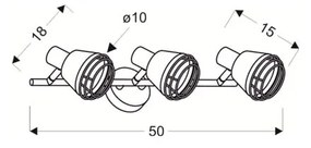 Čierne kovové nástenné svietidlo Neria - Candellux Lighting