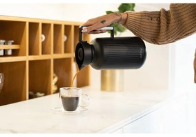 Matne čierna termoska 1 l Lungo – Vialli Design