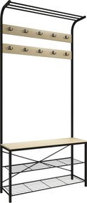 XXXLutz PREDSIEŇOVÝ NÁBYTOK, dub medový, čierna, 90/190/30 cm MID.YOU - Online Only drobný nábytok - 000657051306
