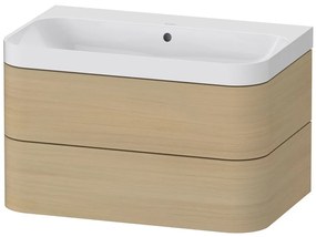 DURAVIT Happy D.2 Plus c-shaped závesná skrinka s nábytkovým umývadlom bez otvoru, 2 zásuvky, 775 x 490 x 480 mm, dub Mediterrane, HP4347N7171