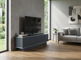 TV stolík ALVIN 135 cm, antracit/sivostrieborná