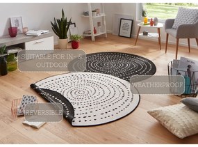 Čierny vonkajší koberec NORTHRUGS Bali, ø 140 cm