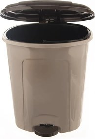 Hnedý nášľapný plastový odpadkový kôš 30 l – Orion