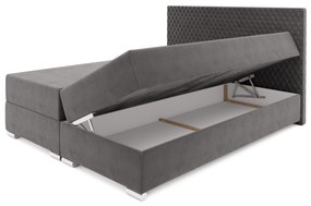 Kontinentálna posteľ 140 cm Harlan Comfort (tmavohnedá) (s roštom, matracom a úl. priestorom). Vlastná spoľahlivá doprava až k Vám domov. 1055986