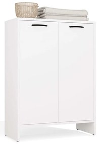 Spodná kúpeľňová skrinka s košom na bielizeň Nina 66 cm biela