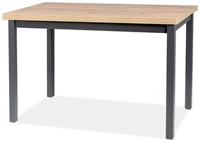 Jedálenský stôl Alfred (dub + čierna) (pre 4 osoby). Vlastná spoľahlivá doprava až k Vám domov. 1049840