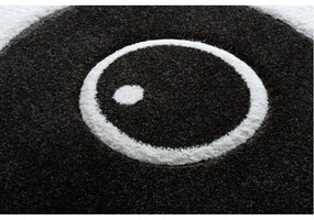 Detský kusový koberec Panda biely kruh 140cm