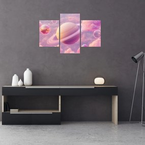Obraz - Ružová planéta (90x60 cm)