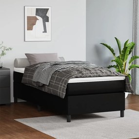 Boxspring posteľ s matracom čierny 90x190 cm umelá koža 3144578