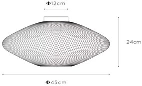 Lucide 21123/45/02 - Stropné svietidlo MESH 1xE27/40W/230V mosadz