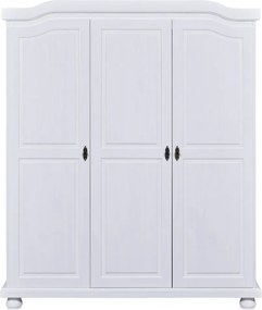 Šatníková skriňa Bastian, bielená borovica