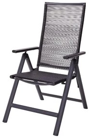 Livarno home Rozkladací záhradný stôl Miami + Záhradné kreslo Miami, 8 kusov  (800008469)