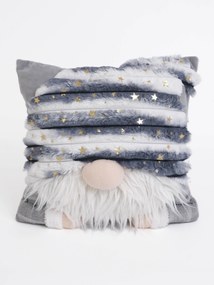 Vianočná obliečka na vankúš mikroplyš 40 x 40 cm - Žíhaný škriatok