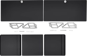 Doplnková súprava kovových výklopných dvierok »CN3«, čierna