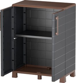 Plastová upratovacia skriňa, 900 x 680 x 370 mm, antracit