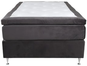 Furudal 120 boxspring posteľ sivý zamat čelo Sarna