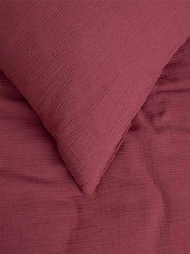 Mušelínová obliečka na vankúš 50 × 70 cm – Alexia tmavá terakota