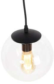 Moderné závesné svietidlo priehľadné 20 cm - Pallon