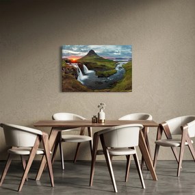 Obraz - Kirkjufell pri západe slnka (90x60 cm)