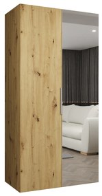 Šatníková skriňa 100 cm Mirabella 2 (dub artisan + kašmír). Akcia -19%. Vlastná spoľahlivá doprava až k Vám domov. 1126392