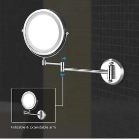 LED Nástenné kosmetické zrkadielko LED/3W/6V 4xAA IP44