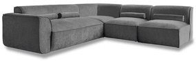 Sivá rohová pohovka (pravý roh) Flex Felix – Miuform