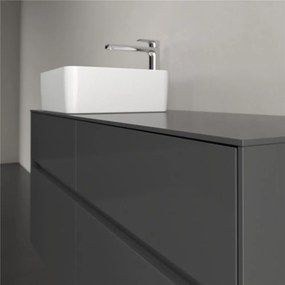 VILLEROY &amp; BOCH Collaro závesná skrinka pod umývadlo na dosku (umývadlo vľavo), 4 zásuvky, 1200 x 500 x 548 mm, Glossy Grey, C04200FP