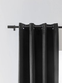 Tmavosivý zatemňovací záves VELVET 140x250 cm Zavesenie: Kovové krúžky