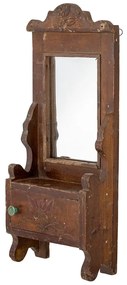 Nástenné zrkadlo s dreveným rámom 17,5x43 cm Sehar – Bloomingville