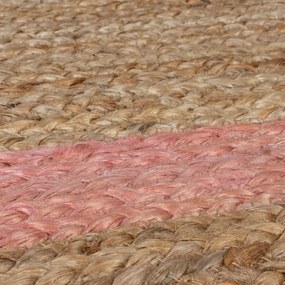 Flair Rugs koberce Kusový koberec Grace Jute Natural/Pink - 120x170 cm