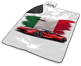 Sablio Plážová deka Ferrari Talianska vlajka: 200x140 cm