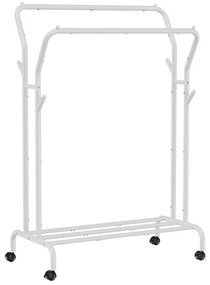 Mobilný stojanový vešiak LINEA biely