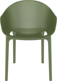 SKY PRO záhradná stolička olive green