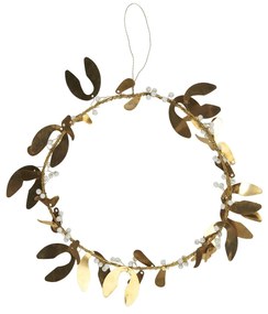 Ib Laursen Dekoratívny veniec Mistletoe Brass 20 cm