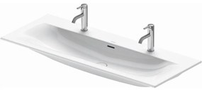 DURAVIT Viu umývadlo do nábytku s dvomi otvormi, s prepadom, 1230 x 490 mm, biela, s povrchom WonderGliss, 23441200241