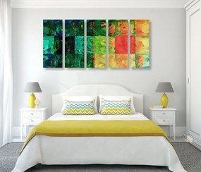 5-dielny obraz farebné výtvarné umenie - 100x50