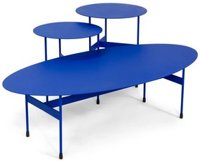 Modrý kovový konferenčný stolík 39x120 cm Mira – Spinder Design