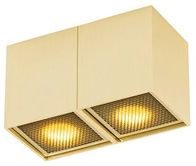 Dizajnové bodové svetlo zlaté 2-žiarovkové - Qubo Honey
