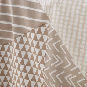 Béžové obliečky na dvojlôžko 200x200 cm Larsson Geo – Catherine Lansfield