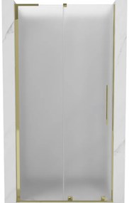 Mexen Velar L, posuvné sprchové dvere do otvoru 100 cm, 8mm sklo námraza, zlatá lesklá, 871-100-003-31-50