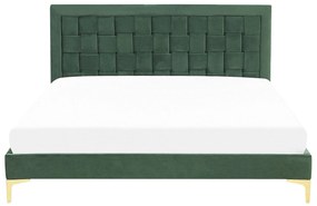 Zamatová posteľ 160 x 200 cm zelená LIMOUX Beliani